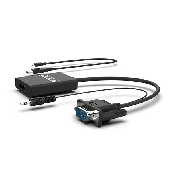 Inca Ivth 02 Vga To HDMI Çevirici + Usb Güç Adaptörü + Ses Kablosu HDMI Dişi Vga Erkek 4