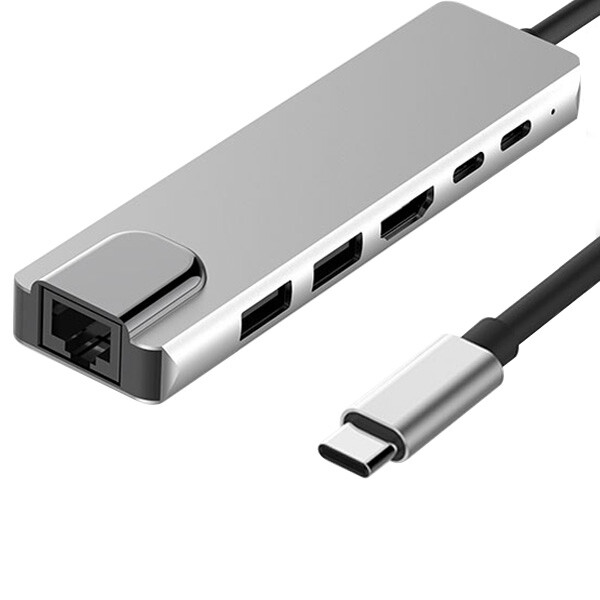 Daytona Fix FC04 6 in 1 Type C to PD Hdmi Usb RJ45 Adaptör 3