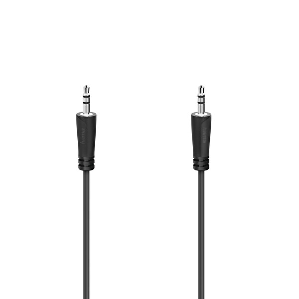 Hama HM.205116 1S 5M 3.5MM 3.5MM Stereo Siyah Kablo