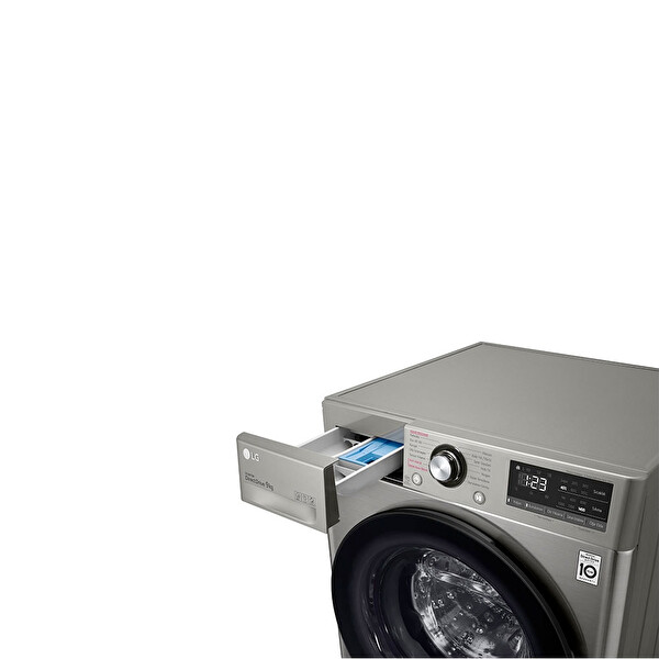 LG F4V3VYWKPE 9 KG 1400 Devir Gri Çamaşır Makinesi