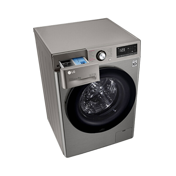 LG F4V3VYWKPE 9 KG 1400 Devir Gri Çamaşır Makinesi