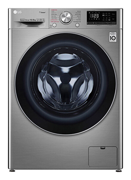 LG F4V5RYP2T 10.5 KG 1400 Devir Buharlı Çamaşır Makinesi Metalik
