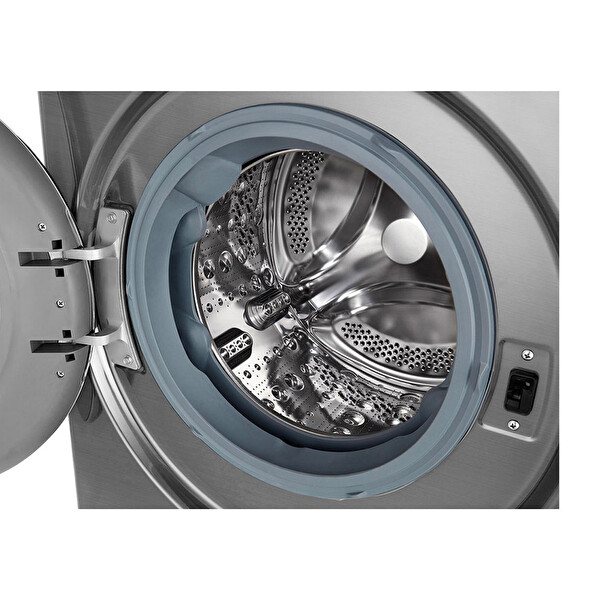 LG F4V5RYP2T 10.5 KG 1400 Devir Buharlı Çamaşır Makinesi Metalik