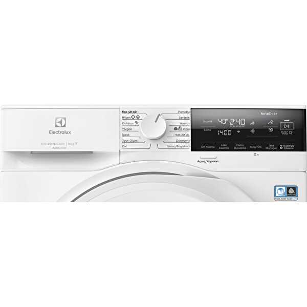 Electrolux EW6F3411ACT 600 Serisi Sensicare 10 KG 1400 Devir Autodose Wi-Fi Çamaşır Makinesi
