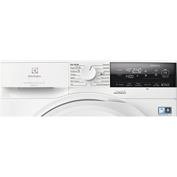 Electrolux EW6F3411ACT 600 Serisi Sensicare 10 KG 1400 Devir Autodose Wi-Fi Çamaşır Makinesi