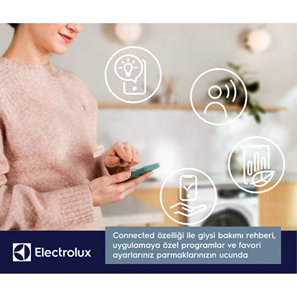 Electrolux EW6F3411ACT 600 Serisi Sensicare 10 KG 1400 Devir Autodose Wi-Fi Çamaşır Makinesi