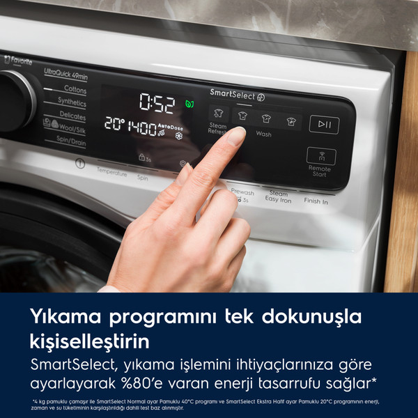 Electrolux EW8FG5602CDT 800 Serisi Ultracare 11 KG 1600 Devir WI FI Koyu Gri Çamaşır Makinesi 3