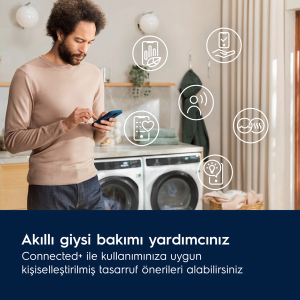 Electrolux EW8FG5602CDT 800 Serisi Ultracare 11 KG 1600 Devir WI FI Koyu Gri Çamaşır Makinesi 7