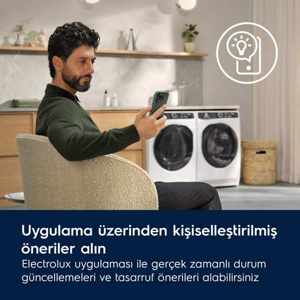 Electrolux EW8FG5602CDT 800 Serisi Ultracare 11 KG 1600 Devir WI FI Koyu Gri Çamaşır Makinesi 8