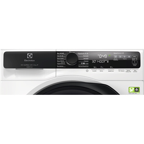 Electrolux EW8F5407ACT 800 Serisi Ultracare 11 KG 1400 Devir Autodose Wifi Çamaşır Makinesi