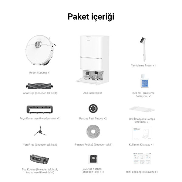 Dreame L40 Ultra Beyaz Robot Süpürge