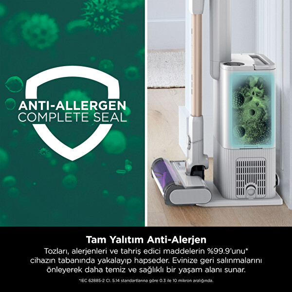 Shark Detect Clean&Empty Auto-Empty Sistemli Turbo Başlıklı Şarjlı Dikey Süpürge 2L