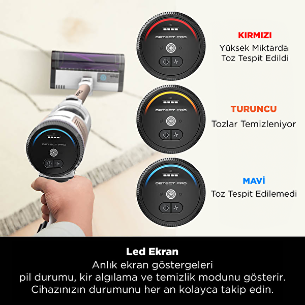 Shark Detect Pro Cordless Auto-Empty System 2L Şarjlı Dikey Süpürge