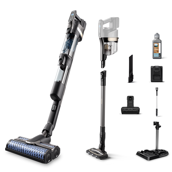 Philips Xw9383/01 Aqua Trio Yeni 3'ü 1 Arada (Islak, Kuru Ve Moplu) Şarjlı Ve Kablosuz Dik Süpürge