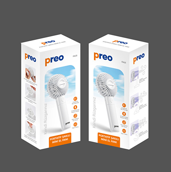 Preo FA15 Beyaz El Fanı  2