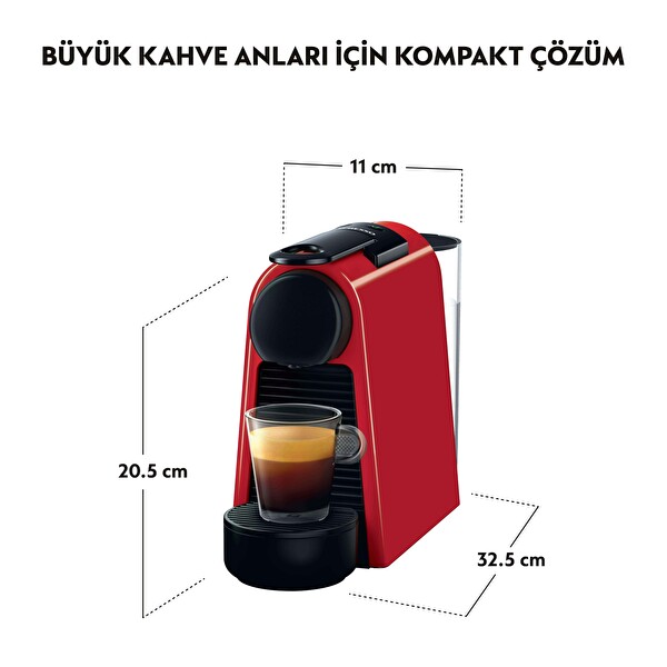 Nespresso Essenza Mini D 30 Kırmızı Kahve Makinesi