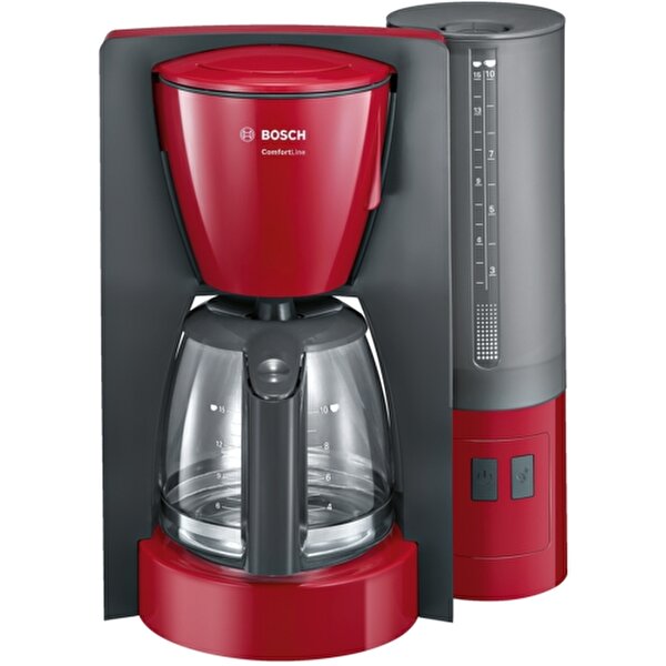 Bosch Bosch TKA6A044 Cam Sürahi Damla Emniyetli Filtre Kahve Makinesi Kırmızı