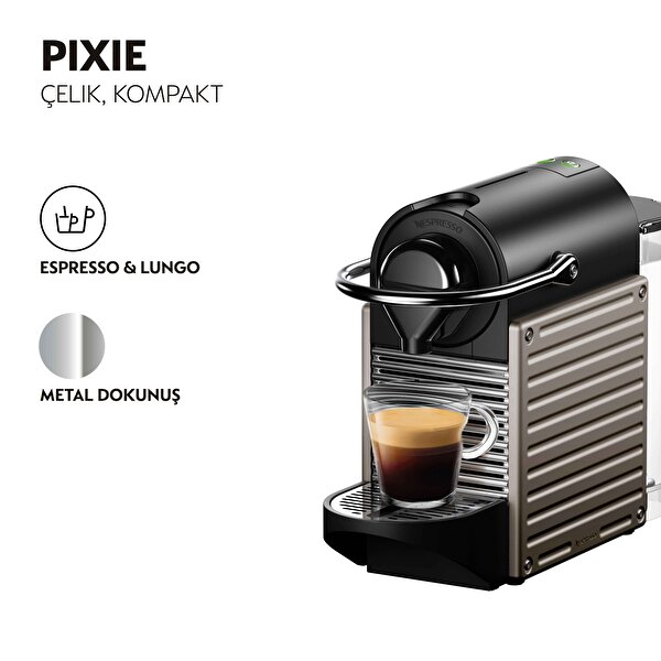 Nespresso Nespresso C66TC65 Pixie Bundle Kahve Makinesi + Süt Köpürtücü