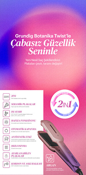 Grundig Hs 8331 Botanica Pro 2in1 Saç Şekillendirici