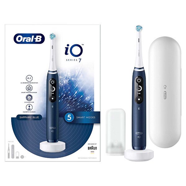 Oral-B Oral-B Io7 Mavi Şarjlı Diş Fırçası