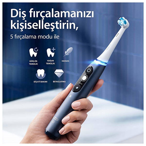 Oral-B Io7 Mavi Şarjlı Diş Fırçası