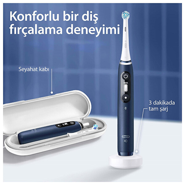Oral-B Io7 Mavi Şarjlı Diş Fırçası