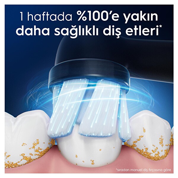 Oral-B iO Gentle Care Siyah Diş Fırçası Yedek Başlığı 4 Adet