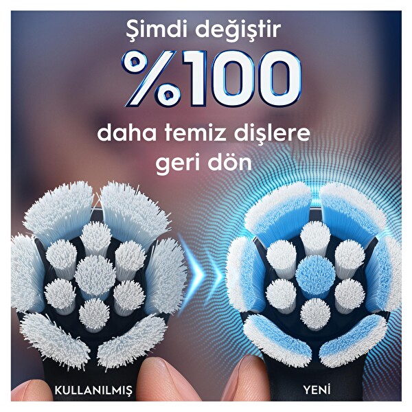 Oral-B iO Gentle Care Siyah Diş Fırçası Yedek Başlığı 4 Adet