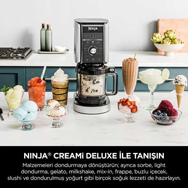 Ninja Creami Deluxe 10'u 1 Arada Dondurma ve Frozen Makinesi