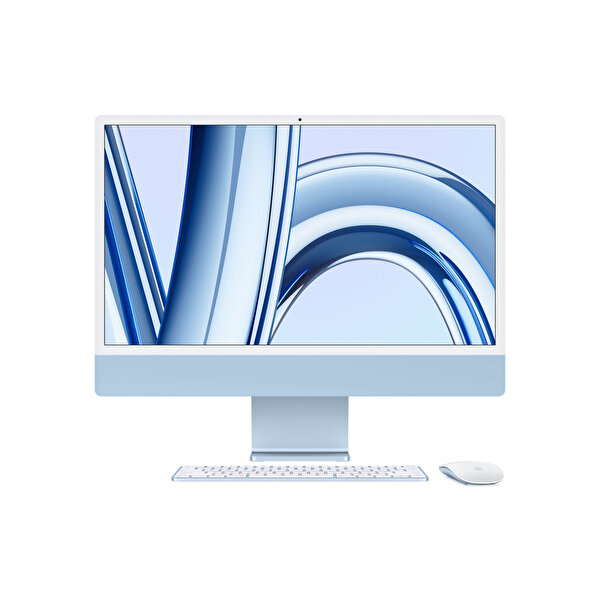 Apple Apple 24” Imac With Retina 4.5k Display: Apple M3 Chip With 8 Core Cpu And 8 Core Gpu 256gb Ssd Blue Mqrc3tu/A