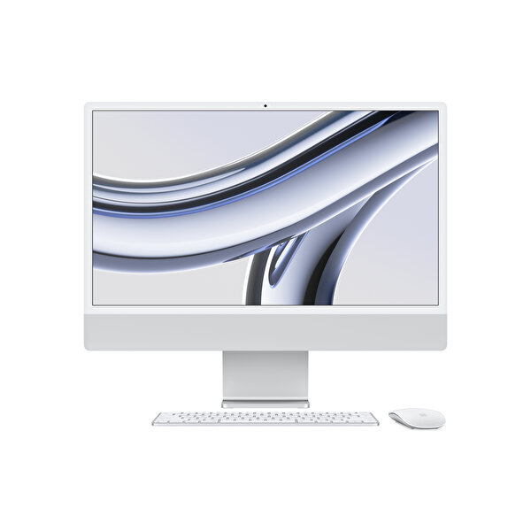 Apple Apple 24” Imac With Retina 4.5k Display Apple M3 Chip With 8 Core Cpu And 10 Core Gpu 512gb Ssd Silver Mqrk3tu/A