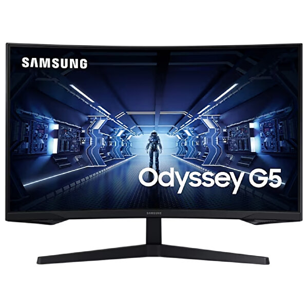 Samsung Samsung Odyssey G5 Lc27g55tqbuxuf 27" 1 Ms Qhd Curved Gaming Monitör