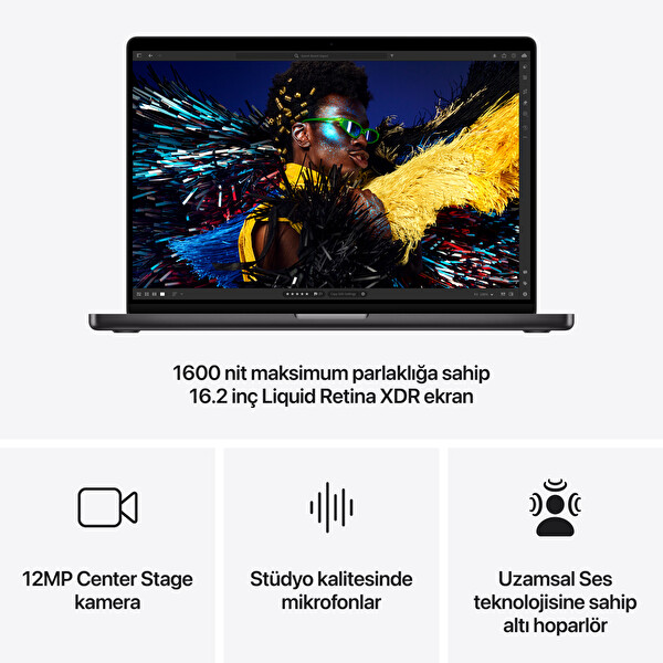 Apple 16-Inch Macbook Pro M4 Pro Chip With 14 Core CPU And 20 Core GPU 24GB 512GB SSD Space Black MX2X3TU/A