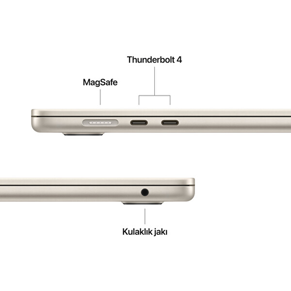 Apple 15-Inch Macbook Air: M4 Chip with 10-Core CPU and AND 10-Core GPU 16GB 256GB SSD Starlight MW1J3TU/A