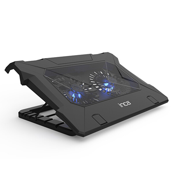 Inca Inc-321 Ergonomik Çift Fanlı Sessiz Notebook Soğutucu (Siyah)