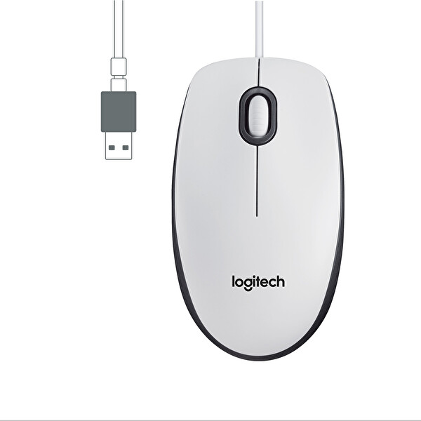 Logitech 910-005004 M100 Usb Mouse Beyaz