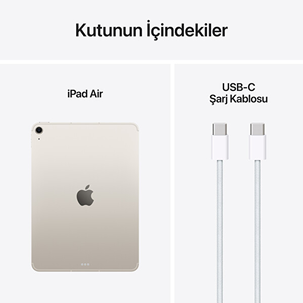 Apple iPad Air 11-inch Wi-Fi + Cellular 128GB Yıldız Işığı MCFX4TU/A