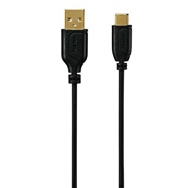 Hama HM135784 USB C USB A Kablo Flexi 0.75M Siyah 2