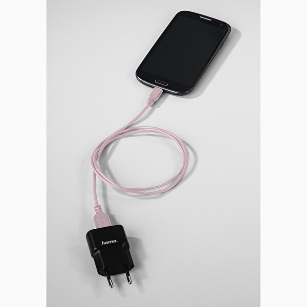 Hama HM135787 USB C USB A Kablo Flexi 0.75M Pembe 5