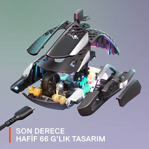 SteelSeries Aerox 5 Siyah Ultra Hafif Oyuncu Mouse