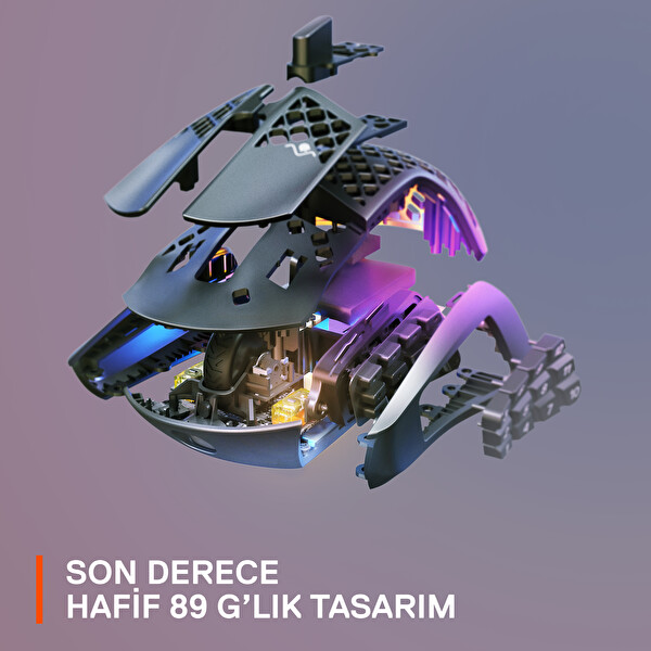SteelSeries Aerox 9 Ultra Hafif MOBA/MMO Kablosuz Oyuncu Mouse
