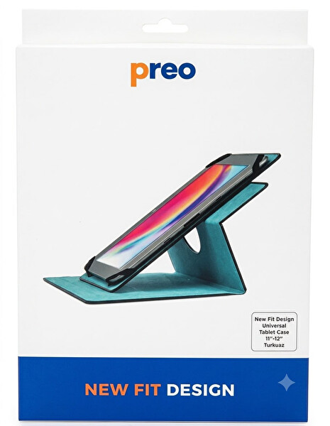 Preo New Fit Dizayn 11   12 Uyumlu Universal Turkuaz Tablet Kılıfı