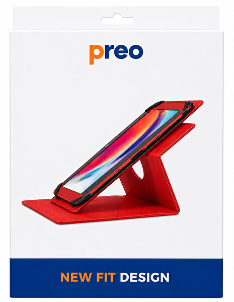 Preo New Fit Dizayn 11   12 Uyumlu Universal Kırmızı Tablet Kılıfı