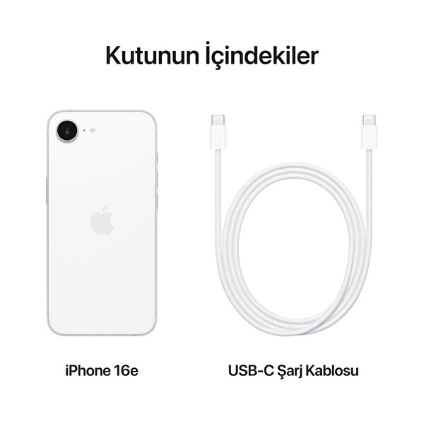 Apple iPhone 16E 512GB Beyaz Akıllı Telefon  5