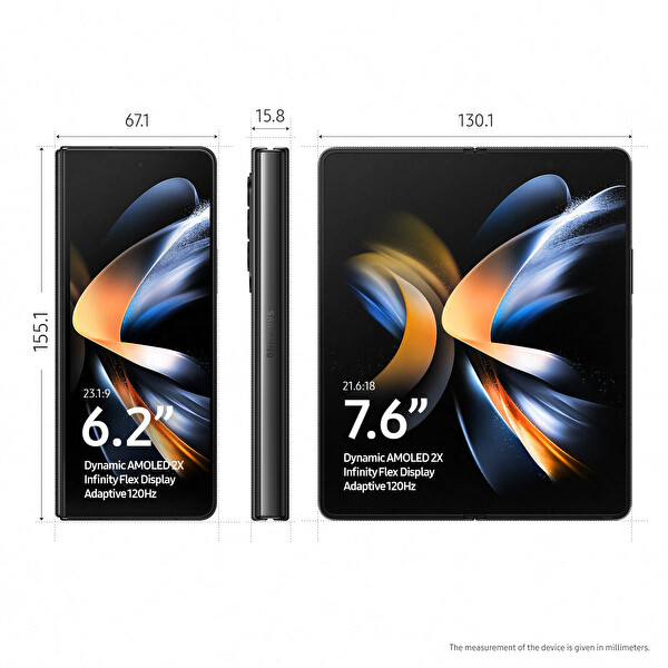 Samsung Galaxy Fold4 256GB Fantom Siyahı Cep Telefonu