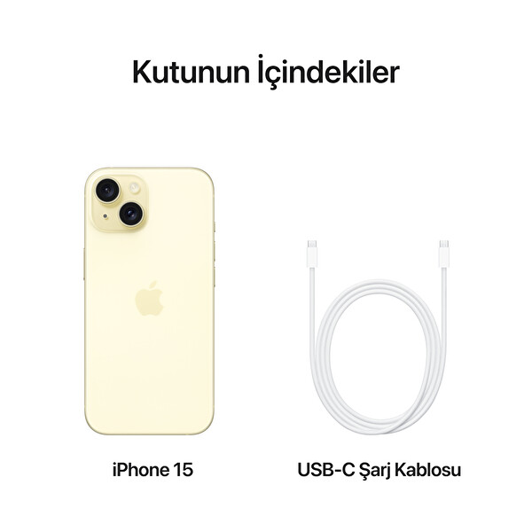 Apple iPhone 15 256GB Sarı Fiyatı ve Özellikleri - Teknosa