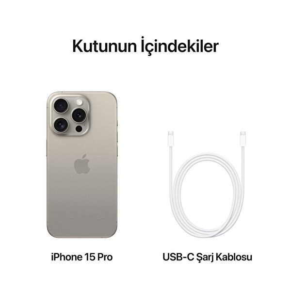 Apple iPhone 15 Pro 128GB ナチュラルチタニウム Apple iPhone 15 Pro 128 GB Natürel Titanyum - Fiyatı, Yorumları