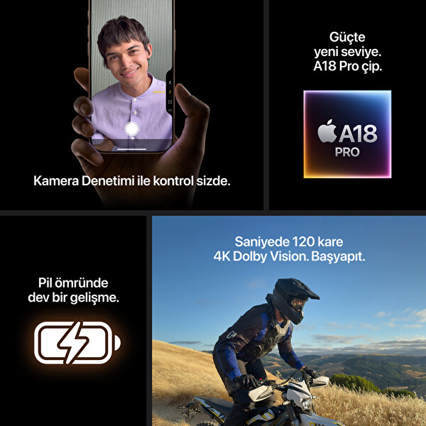 Apple iPhone 16 Pro 256GB Natürel Titanyum Akıllı Telefon