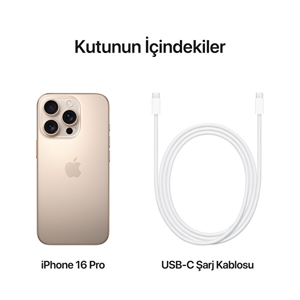 Apple iPhone 16 Pro 512GB Çöl Titanyum Akıllı Telefon