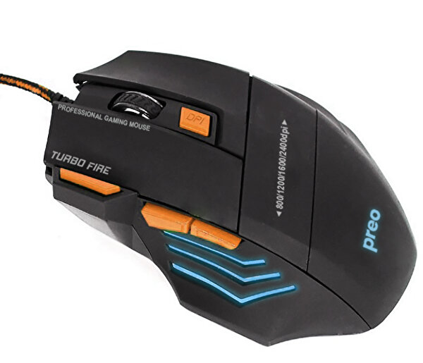Preo Preo MMX08 Turuncu Gaming Mouse Ve Mouse Pad